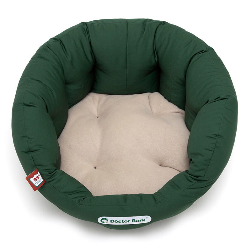 Doctor Bark Hondenmand Rond Mosgroen - Beige - Afbeelding 5