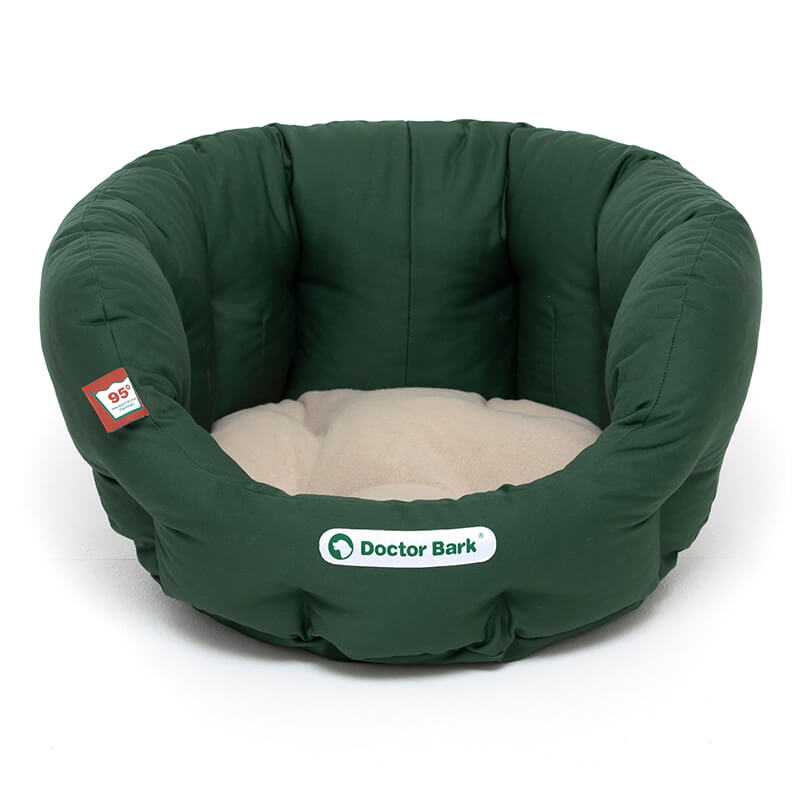 Doctor Bark Hondenmand Rond Mosgroen - Beige - Afbeelding 4